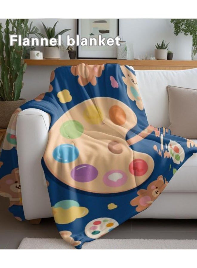 عام بطانية رقيقة من الفانيلا الكرتونية للأطفال والرضع (دافئة ومريحة، ومناسبة للنوم والألعاب) 70 سم * 100 سم - Image 5