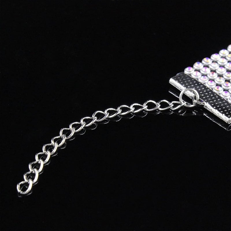 jellyflow Rhinestone Choker Necklaces Silver Sparkling Diamond Choker Crystal Rhinestone Necklace for Women,Color 3.8cm - Image 2