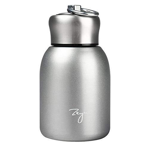 Gets Mini 9 oz Stainless Steel Water Bottle, 280ML Vacuum Insulated Water Bottle Leak Proof Sport Tumbler Cup Hot and Cold Water Bottle (Silver) - Image 1