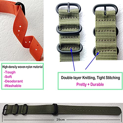 Lijinlan Strap Compatible with Casio G-Shock, Men Nylon Replacement Watch Band for G-Shock DW5600/GWM5610/DW6900/DW9052/GW100/GA100/GD120/GA400 - Image 4