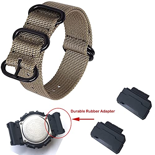 Lijinlan Strap Compatible with Casio G-Shock, Men Nylon Replacement Watch Band for G-Shock DW5600/GWM5610/DW6900/DW9052/GW100/GA100/GD120/GA400 - Image 2