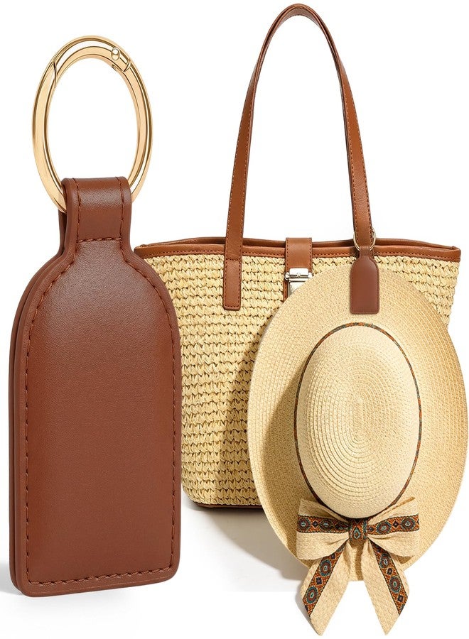 Niveaya Magnetic Hat Clip for Travel, Strong Magnet Holder for Hats, Chic Hands-Free Travel Essentials for Beach Cruise Vacation, Secures Hats on Tote Bags Purse Backpacks Luggage, 1-Pack Brown - Image 1