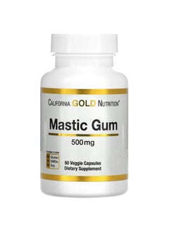 California Gold Nutrition Mastic Gum 500 Mg 60 Veggie Capsules  - Image 1