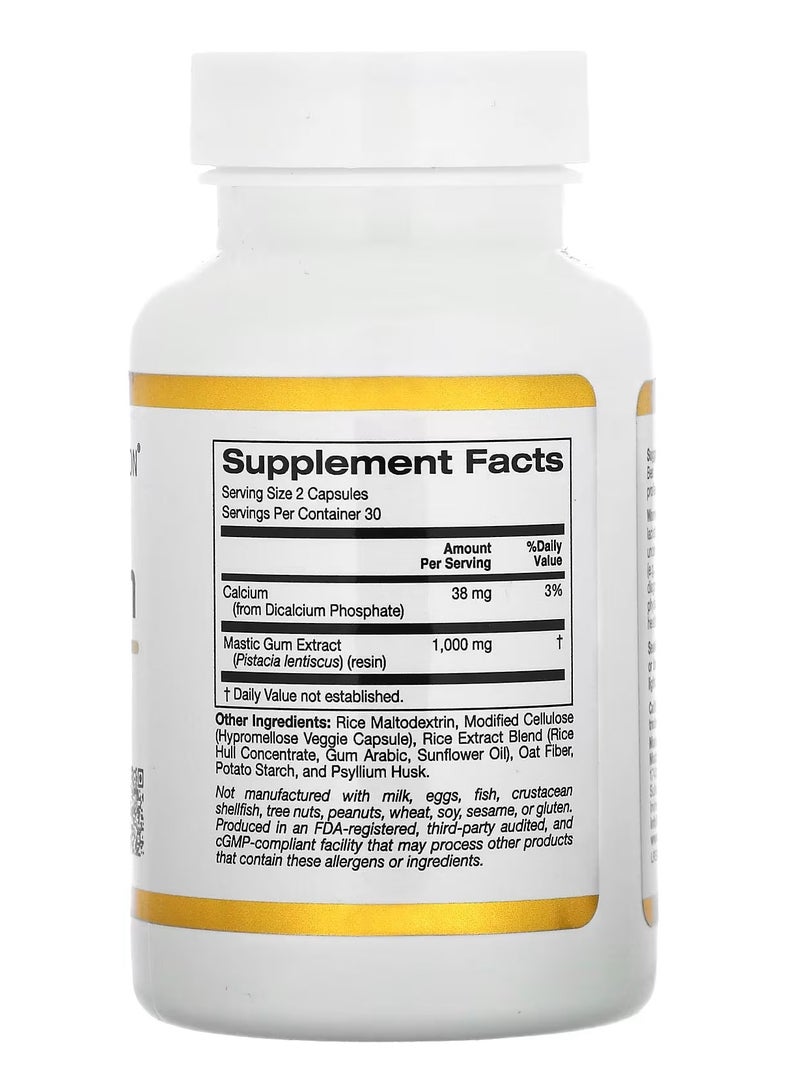 California Gold Nutrition Mastic Gum 500mg – Natural Digestive & Stomach Support Supplement (60 Veggie Capsules) - Image 2