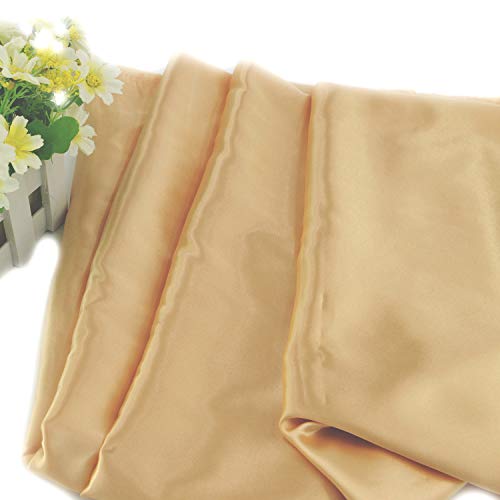 Rose Flavor Satin Fabric Champagne Color for Wedding Dress Decoration DIY Crafts 60” by 1 Yard - Image 2