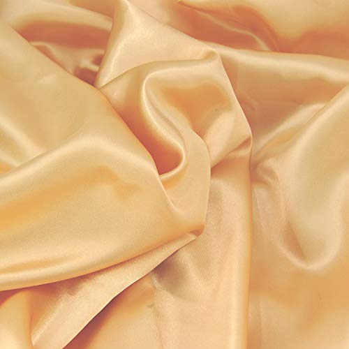 Rose Flavor Satin Fabric Champagne Color for Wedding Dress Decoration DIY Crafts 60” by 1 Yard - Image 5