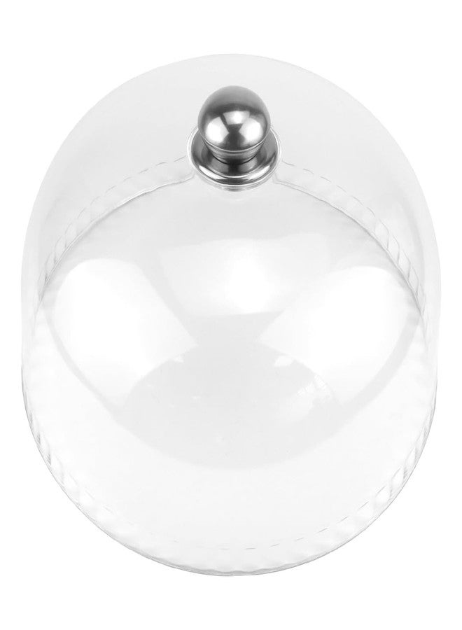 DOERDO DD DOERDO 10Inch Cake Dome Cover Clear Cake Stand Cover Acrylic Round Cheese Cloche Dome for Dessert Display, 26.5x13.5cm - Image 1
