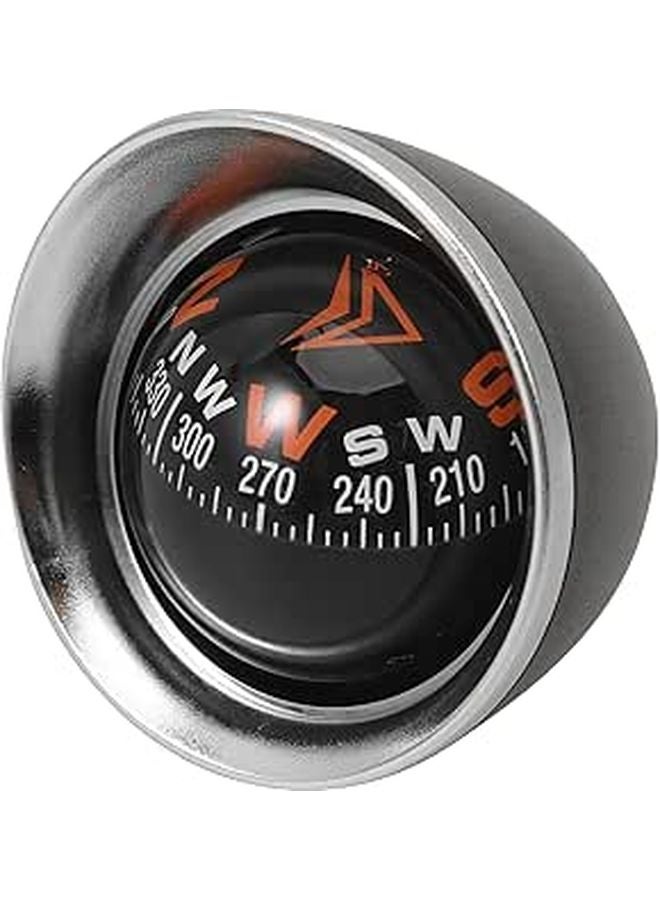Black Car Dashboard Compass with Double Sided Adhesive for Vehicle Boat Navigation - Image 1