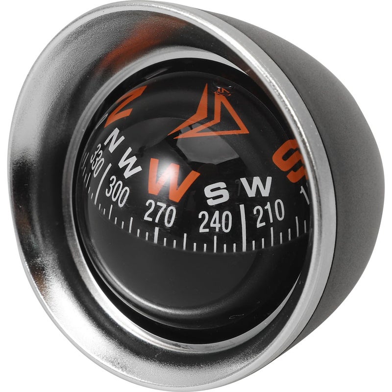 Black Car Dashboard Compass with Double Sided Adhesive for Vehicle Boat Navigation - Image 2
