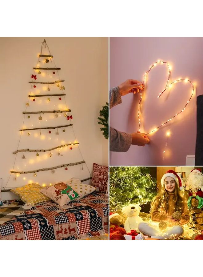 200 مصباح LED 7874 بوصة ضوء فيري LED أبيض دافئ مع صندوق بطارية ووحدة تحكم عن بعد - Image 3