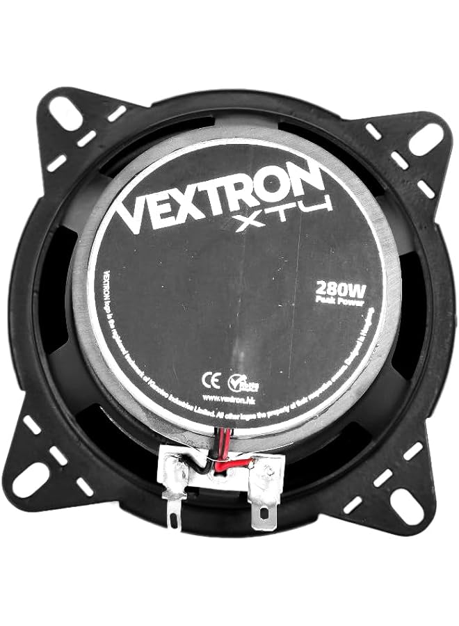 Generic Vextr0N Xt4 4 Inch Dual Cone Car Speakers, 280W Peak Power, 70W Continuous, 90Db Sensitivity, 50Hz-20Khz Frequency Response, 4 Ohms, Pair With Screws And Installation Guide  - Image 2