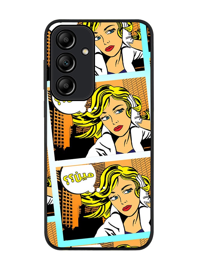 Stylizedd Rugged Black Edge Case for Samsung Galaxy A55, Slim fit Soft Case Flexible Rubber Edges Anti Drop TPU Gel Thin Cover -  Meen (Comic Strip) - Image 1