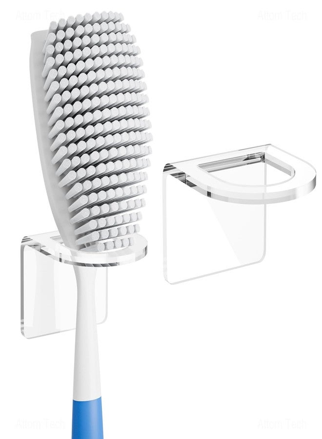 NiHome Sink Brush Holder Clear Acrylic 2 Pack, Adhesive Kitchen Organizer - Image 1