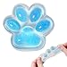 JIACAI 1pcs Blue Squishy Cat Paw Squeeze Toys Ice Through Sparkling Powder Kawaii Sticky Squishies PVC Toys Stress Relieving Fur Ball OPP Packaging Gifts for Kids Teenage 1pcs Blue - Image 2