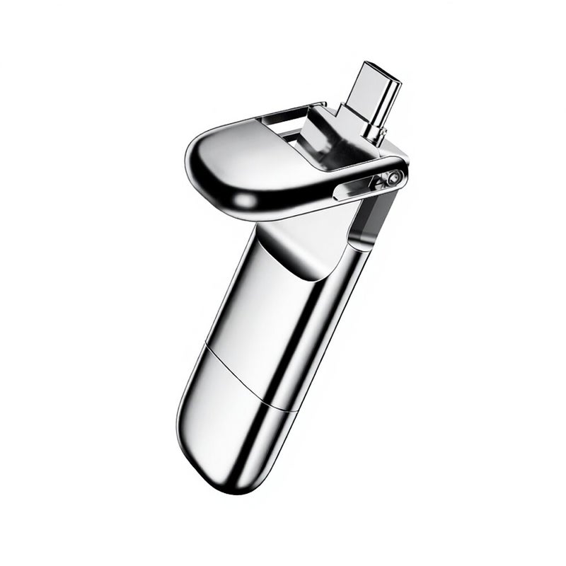 EAGET SU10 512GB USB3.0 Type-C Dual-port Solid State Encryption U Disk One-key Backup Up to 530MB/s Read Speed for Phone PC Laptop - Image 1