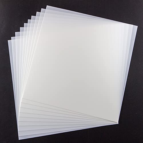 neglex 10PCS 7mil Blank Mylar Stencil Sheets,12X12 inch Milky Translucent PET Blank Stencils Sheets,Template Material for Cutting Machines, Laser Cutting, Food-Safe Craft Plastic - Image 1