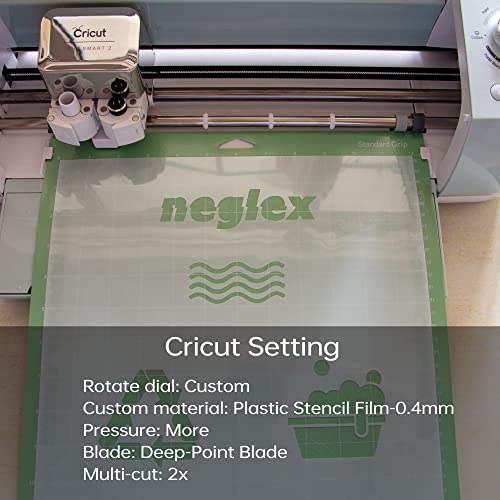 neglex 10PCS 7mil Blank Mylar Stencil Sheets,12X12 inch Milky Translucent PET Blank Stencils Sheets,Template Material for Cutting Machines, Laser Cutting, Food-Safe Craft Plastic - Image 5
