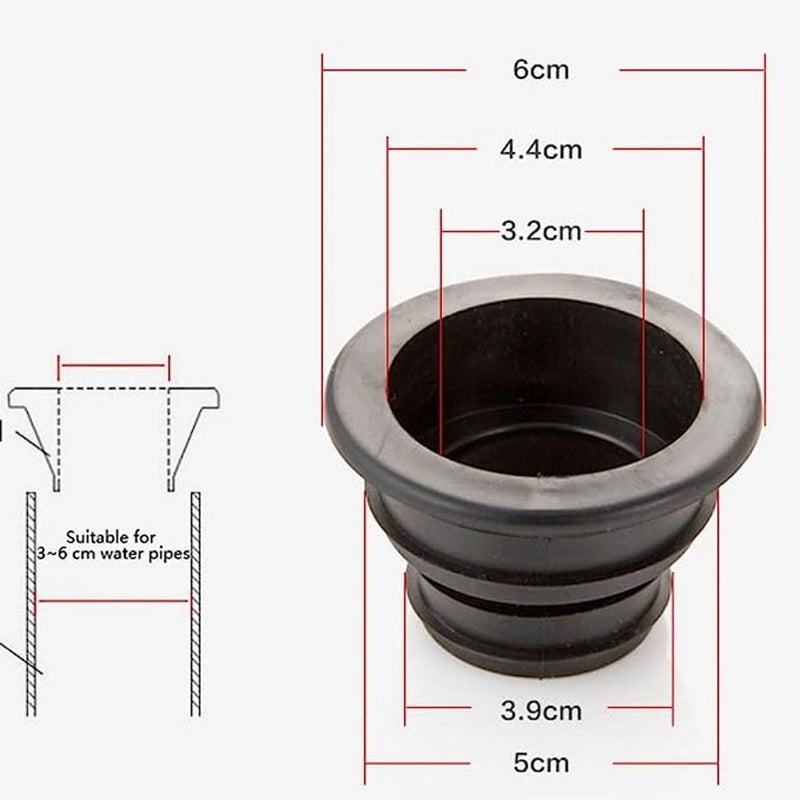 Krivety KRIVETY Kitchen Pipe Sewer Seals Deodorant Sealing Plug Washing Machine Drain Pipe Connector Floor Drain Sealing Plug Silicone Floor Drain Backflow Preventer Apply to Bathroom Laundry Room Kitchen (4)  - Image 2