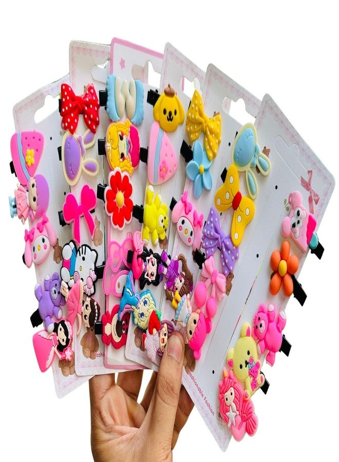Luxelocks Set of 60 pcs Cute Hair Clips for Girls, Unicorn Bows Flowers Animals Design, Handmade Decorative Barrettes for girls... - Image 1
