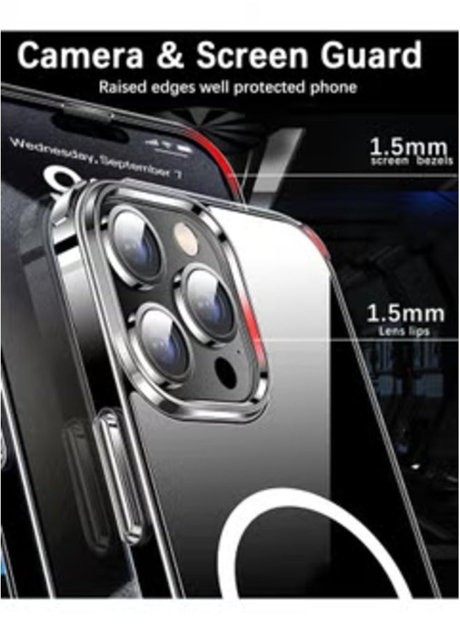 Raxoom iPhone 16 Pro Max 6.9 inch Magnetic Crystal Clear Case â€“ Slim, Shockproof, and Wireless Charging Compatible - Image 3