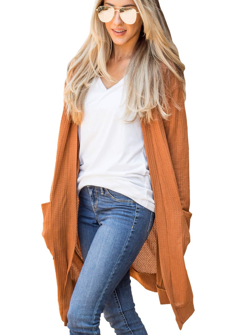 Tickled Teal Women's Scarlett Cardigan (Medium, Burnt Orange) - Image 1