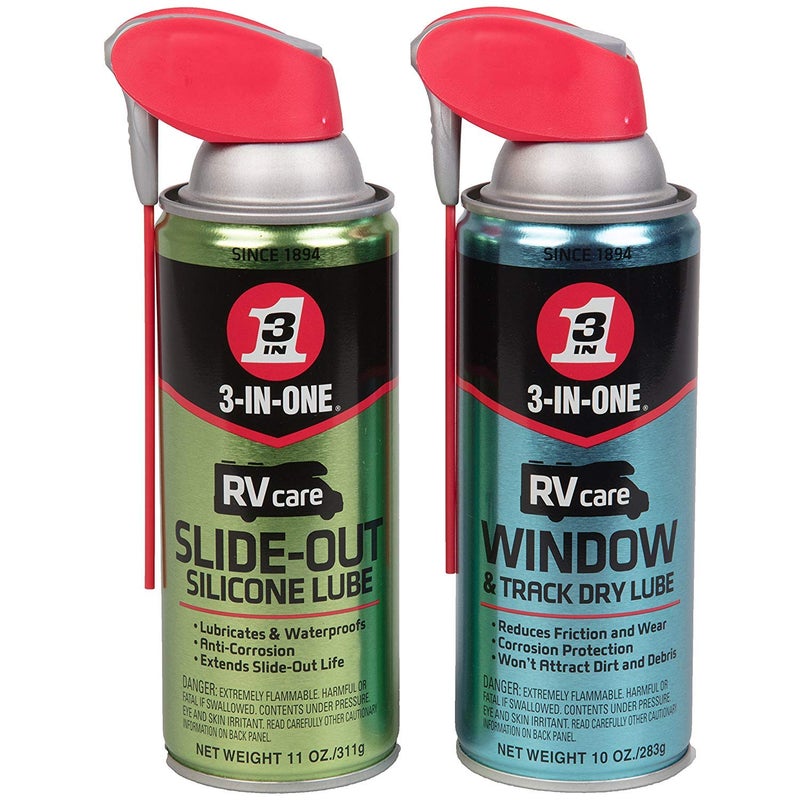 3 in one 3-IN-ONE RVcare Slide Out Silicone, 11 oz. And RV Care Window & Track Dry Lube - Image 1
