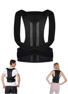 Polish'D Posture Corrector for Women and Men, Brace for Upper and Lower Back Pain Relief, Adjustable and Fully Back Support Improve Back Posture and Lumbar Support  - Image 1