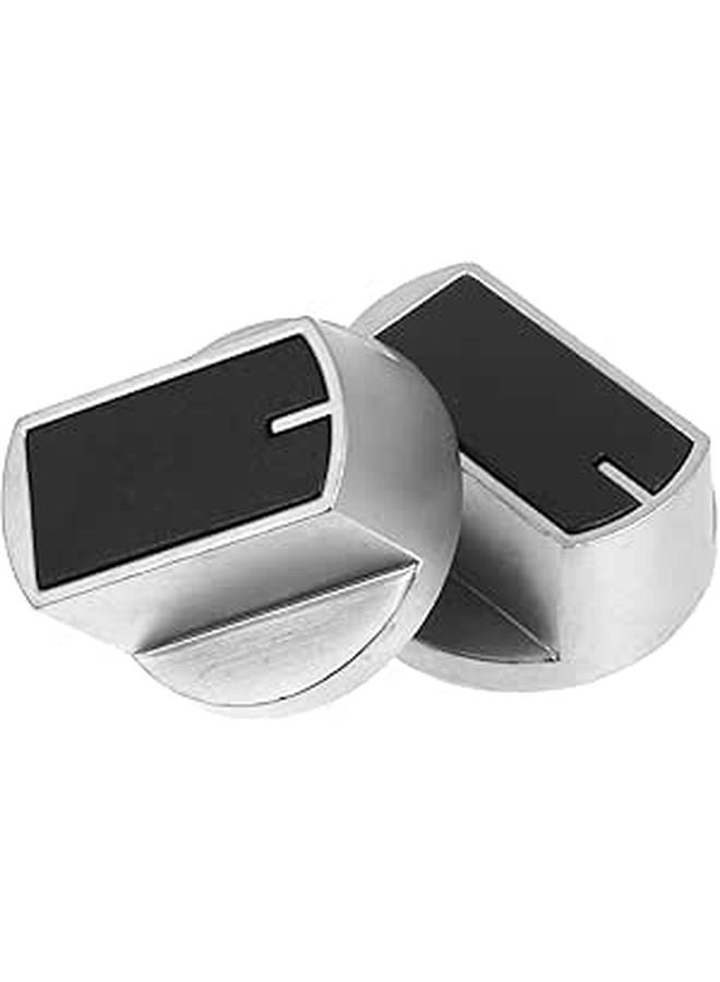 Zinc Alloy Gas Stove Control Knobs 2Pcs Black Easy Installation Safety Feature - Image 1