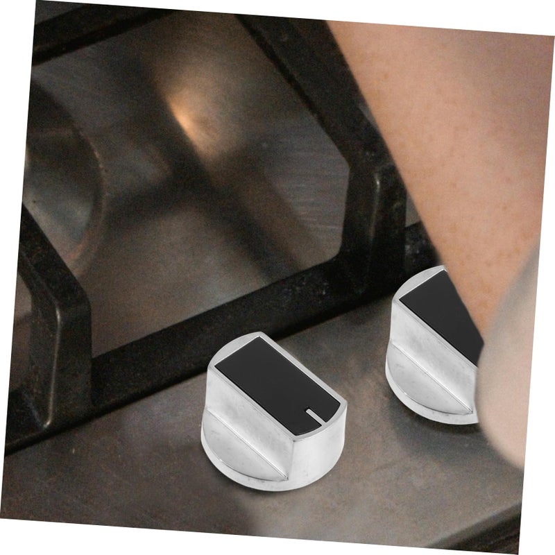 Zinc Alloy Gas Stove Control Knobs 2Pcs Black Easy Installation Safety Feature - Image 5