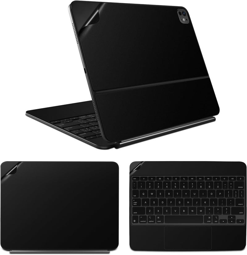 IMMOENUC 3-in-1 Tablets Skin Sticker Decals for 2025 2024 iPad Pro M5 M4 (A2836/A2837) Magic Keyboard 11 inch Full Body Protective case Vinyl Durable Materials wrap Cover Self-Adhesive,Pre-Cut（Black） - Image 1