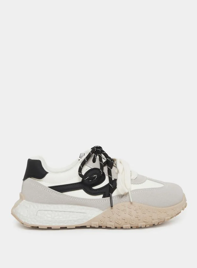 Styli Styli Panelled Chunky Sole Lace Up Sneakers