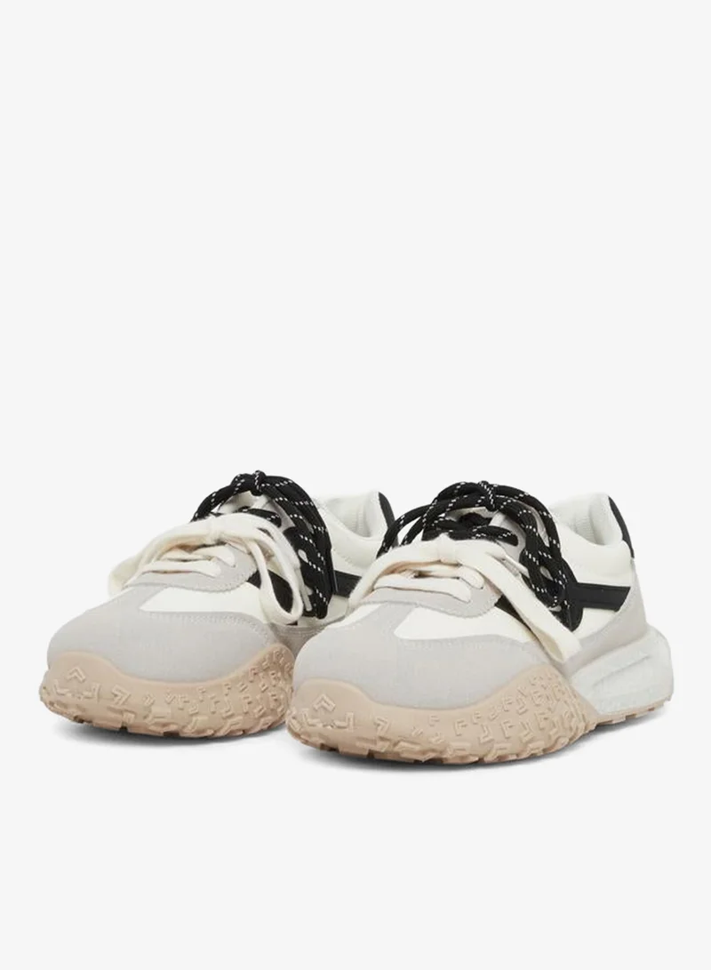 Styli Active Panelled Chunky Sole Lace Up Sneakers