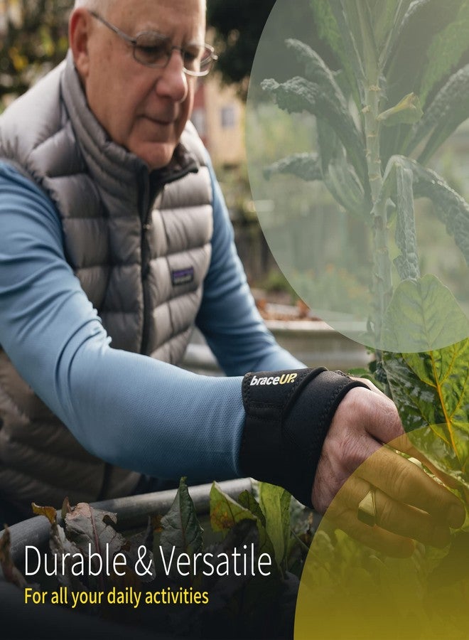 أربطة معصم قابلة للتعديل من BraceUP للرجال والنساء - أربطة معصم للتمارين الرياضية، دعامة ضغط للمعصم لعلاج متلازمة النفق الرسغي، جبيرة للمعصم لعلاج التهاب الأوتار، مقاس واحد قابل للتعديل (عبوة من قطعتين) - Image 4