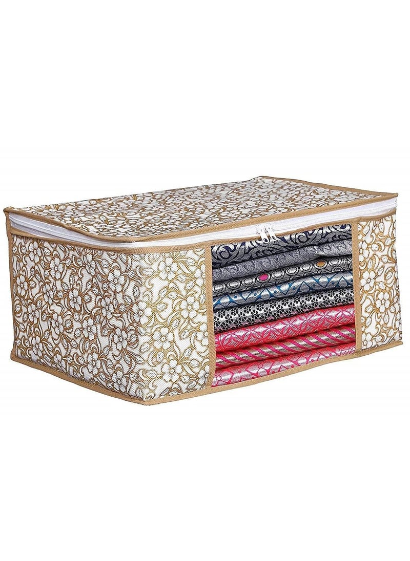 Perpetual perpetual Cloth Organizer For Wardrobe Cupboard Organizer for Clothes Foldable and Stackable Closet Organizer Drawer Organiser for Clothes Multi Purpose Plastic Shirts Tops Dress Set Of 3  - Image 2