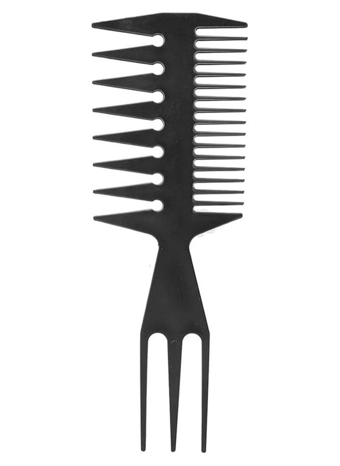 Generic Black Hair Comb - Pethel Double Sided Wide Range Comb for Men  - Image 1