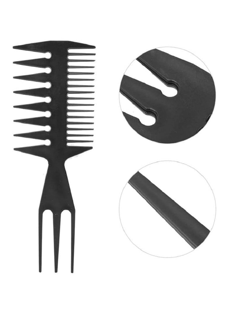 Generic Black Hair Comb - Pethel Double Sided Wide Range Comb for Men  - Image 2