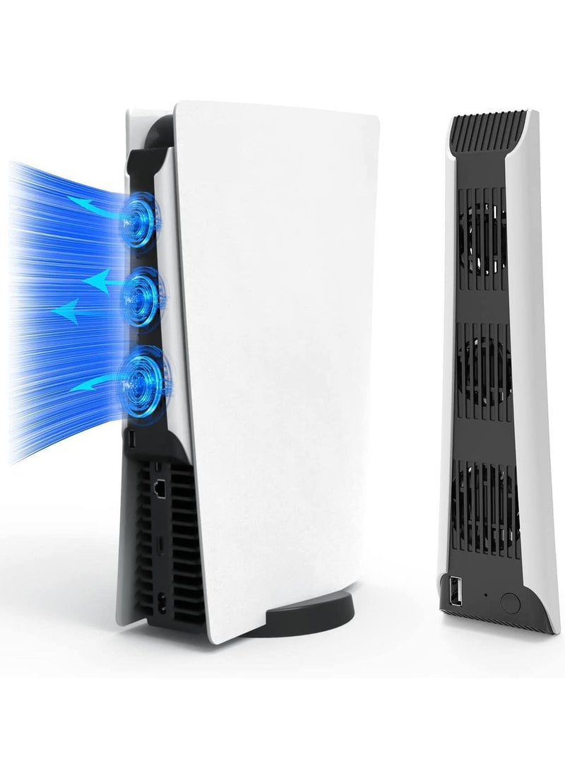 External USB Cooling Fan for PS5 Temperature Cooler 3 Fans Plug and Play Silent for Sony Playstation 5 Disc and Digital - Image 1