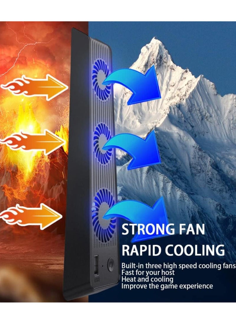 External USB Cooling Fan for PS5 Temperature Cooler 3 Fans Plug and Play Silent for Sony Playstation 5 Disc and Digital - Image 4