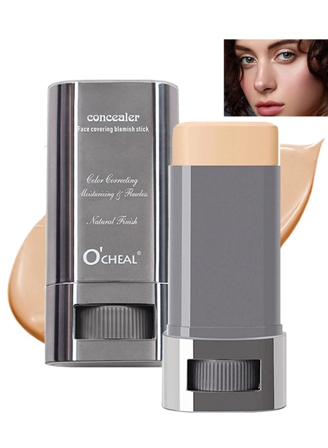 اوكيل خافي العيوب لتغطية الوجه ، قلم أساس نود ، عصا كريم الأساس غير اللامعة ، عصا كريم الأساس الكريمي الخفيف للوجه ، لامع طويل الأمد # 03 بشرة فاتحة ، 30 جرام - Image 1