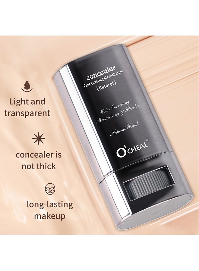 اوكيل خافي العيوب لتغطية الوجه ، قلم أساس نود ، عصا كريم الأساس غير اللامعة ، عصا كريم الأساس الكريمي الخفيف للوجه ، لامع طويل الأمد # 03 بشرة فاتحة ، 30 جرام - Image 5