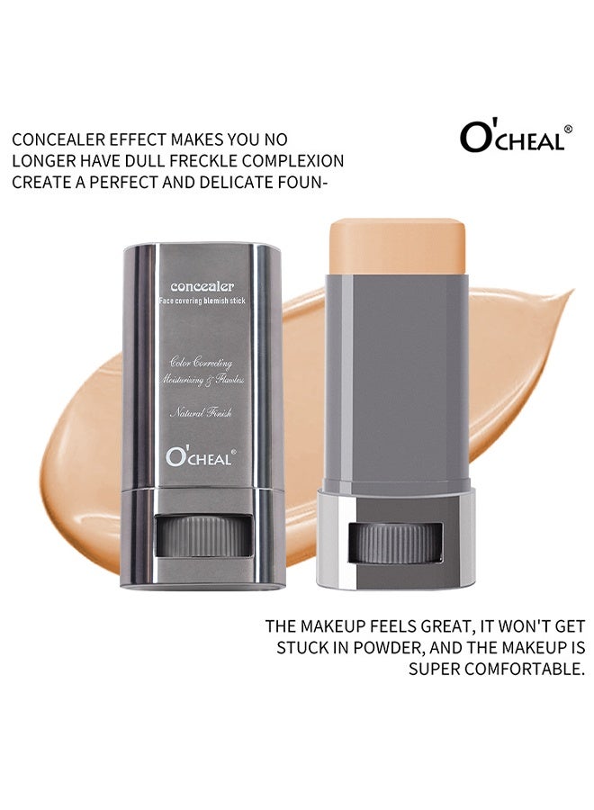 اوكيل خافي العيوب لتغطية الوجه ، قلم أساس نود ، عصا كريم الأساس غير اللامعة ، عصا كريم الأساس الكريمي الخفيف للوجه ، لامع طويل الأمد # 03 بشرة فاتحة ، 30 جرام - Image 4