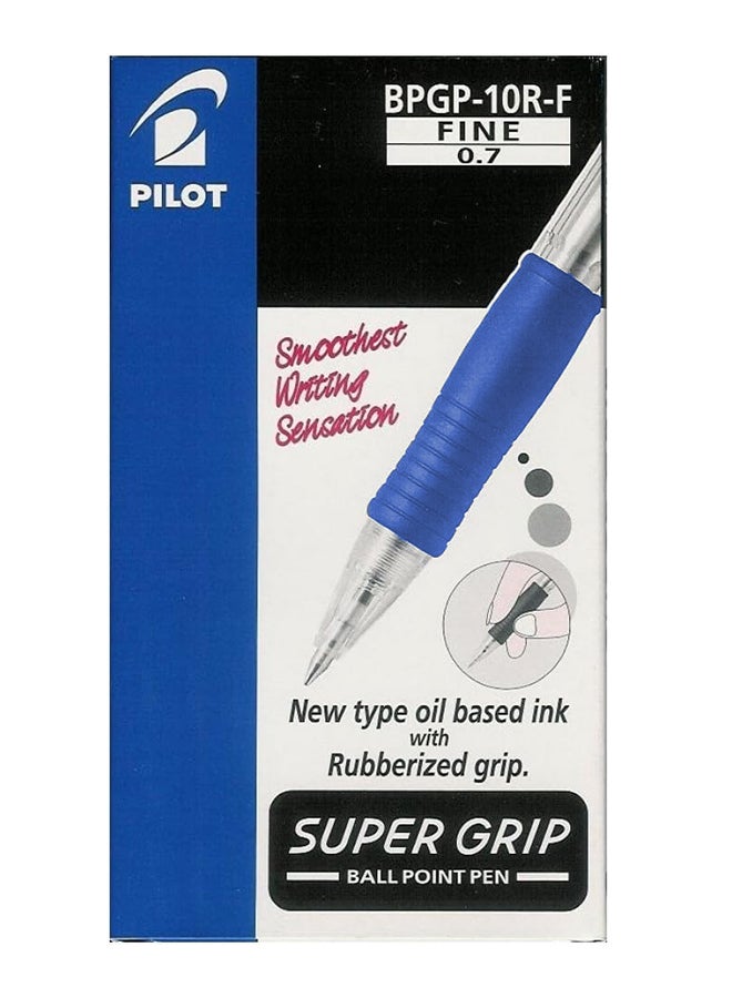 PILOT BPGP-10R-F-L SUPER GRIP BALL POINT PEN FINE BLUE - Image 1
