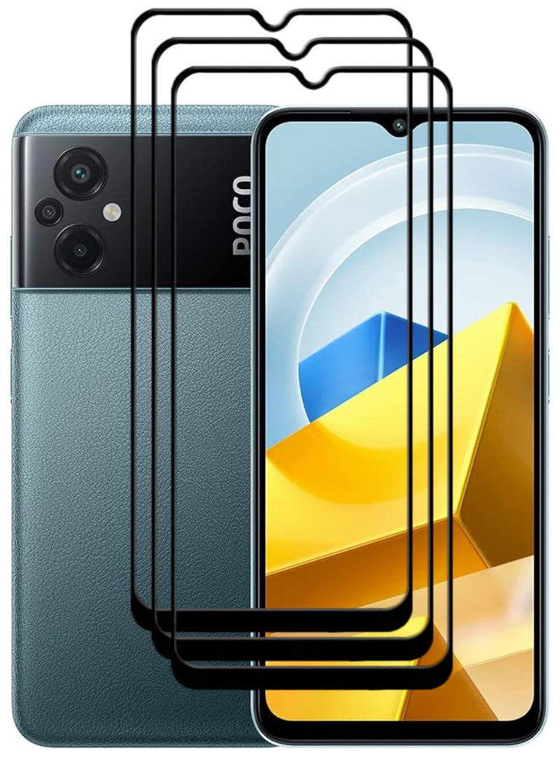 ACLIX 3 Pieces Antistatic ESD Dustproof Premium Quality High Definition Tempered Glass Screen Protector Designed For Xiaomi Poco M5 - Image 1