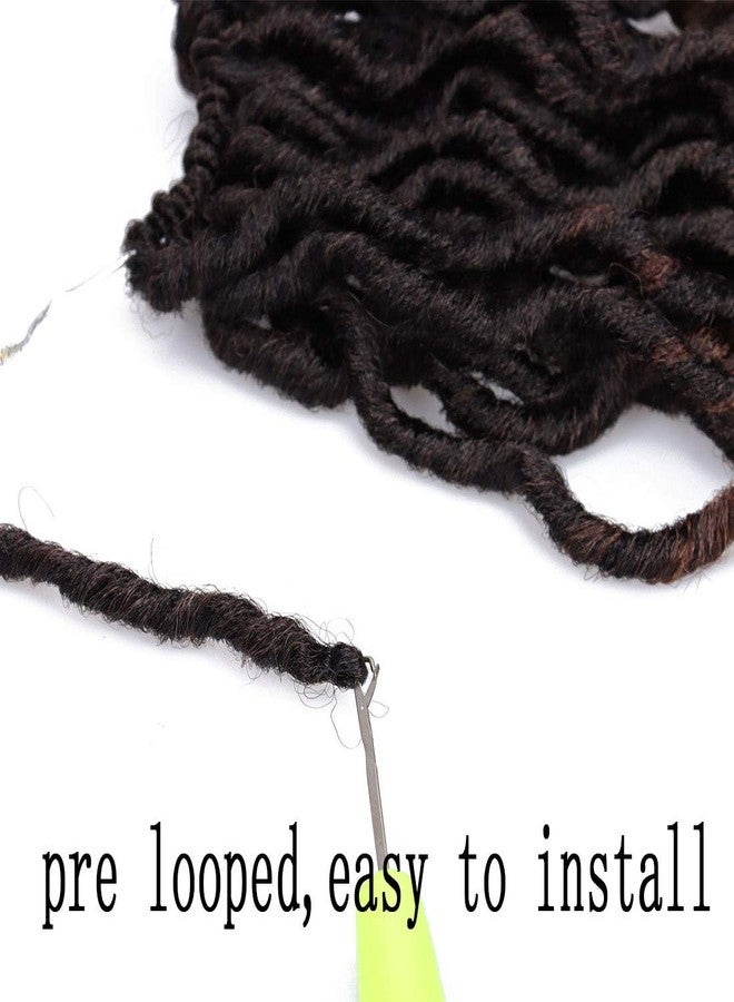 Liyate 18 Inch Goddess Faux locs Crochet Hair 6 Packs/Lot Soft Gypsy Locs Wavy Crochet Braids Dreadlocks 3Tone Curly Wavy Twist Braiding Hair Extensions African Roots Braid(1B/99J/530#) - Image 4