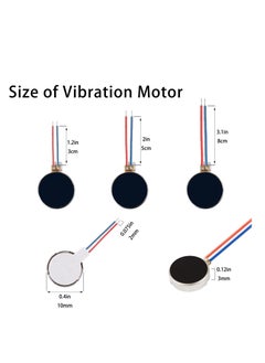 Excefore Mini Vibration Motors, 20 Pcs 12000rpm Flat Coin Button-Type Micro DC Vibrating Motor, for Projects Electronic Device Repair, Single Board Computers Project, Classroom Project Bots Cable 2in  - Image 4