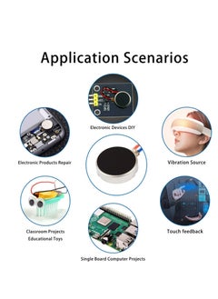 Excefore Mini Vibration Motors, 20 Pcs 12000rpm Flat Coin Button-Type Micro DC Vibrating Motor, for Projects Electronic Device Repair, Single Board Computers Project, Classroom Project Bots Cable 2in  - Image 3