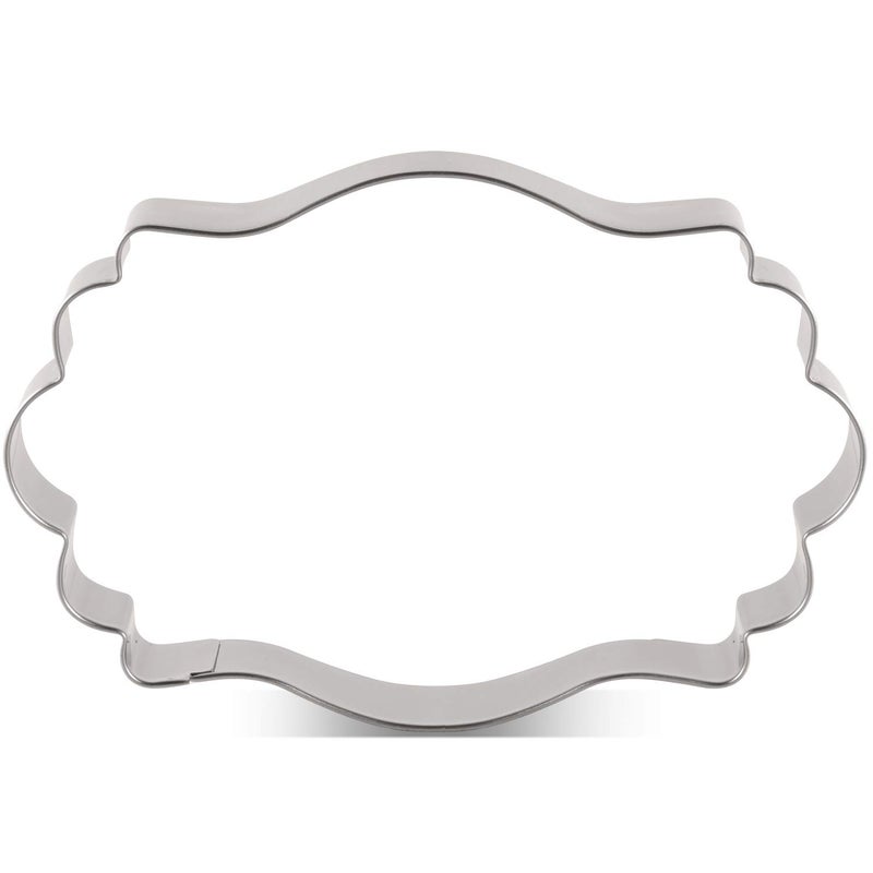LILIAO Plaque Cookie Cutter Fancy Frame Biscuit Cutter for Wedding  456 x 295 inch  Stainless Steel