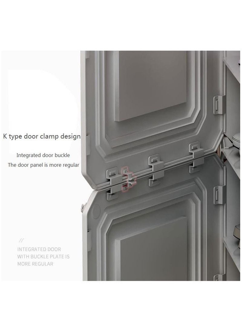 Cool Baby COOLBABY Household Shoe Cabinet,24 Pairs Portable Shoe Rack Organizer,Multilayer,Dust proof,Large Capacity,2 Rows 6 Layers 85 * 32 * 96CM Black - Image 5