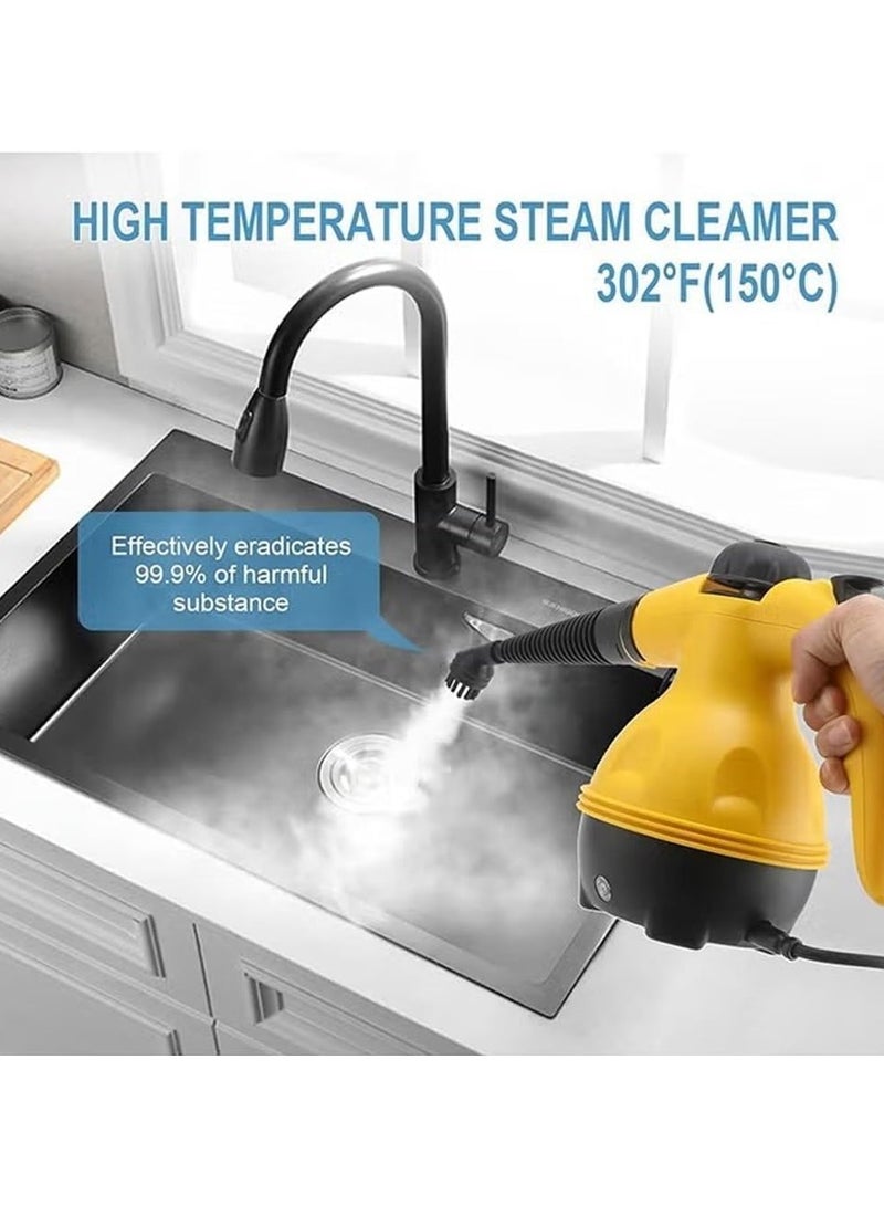 Multifunctional High Temperature Handheld Steam Cleaner with 9pcs Accessories Suitable for Kitchen Sofa Bathroom Window