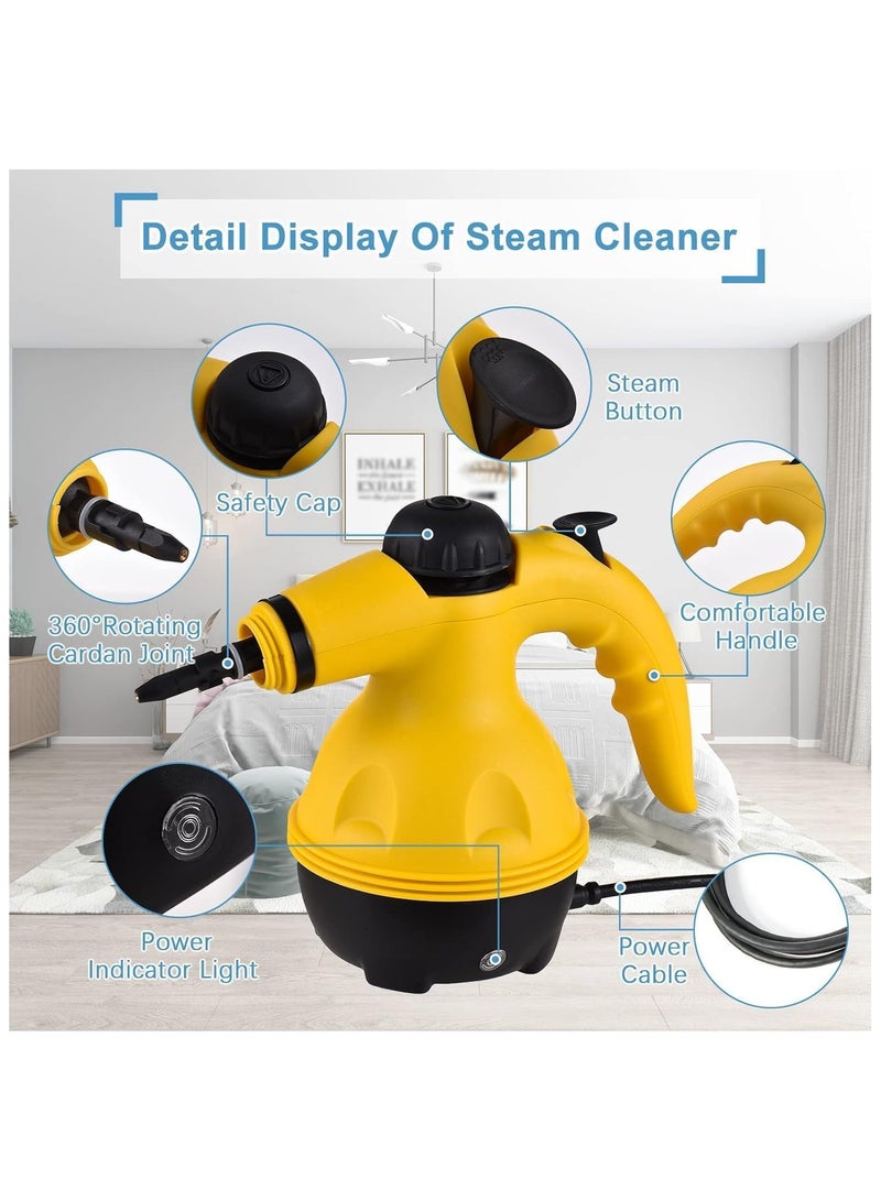 Multifunctional High Temperature Handheld Steam Cleaner with 9pcs Accessories Suitable for Kitchen Sofa Bathroom Window
